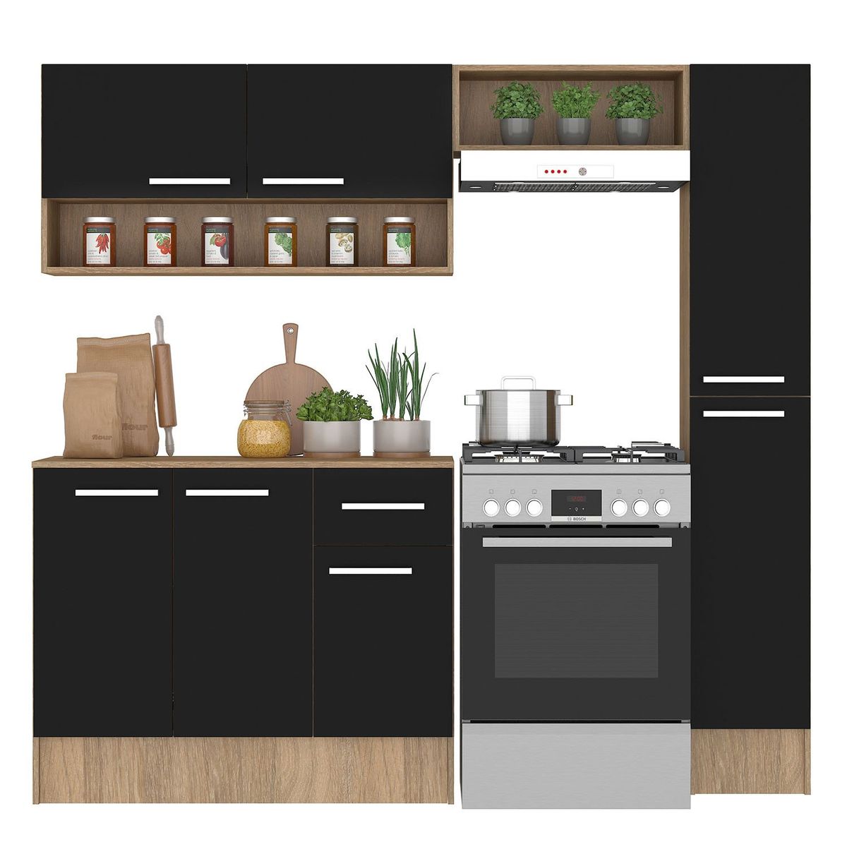 VEKKAHOME - Kit Cocina Madri Simple Grey Vekkahome