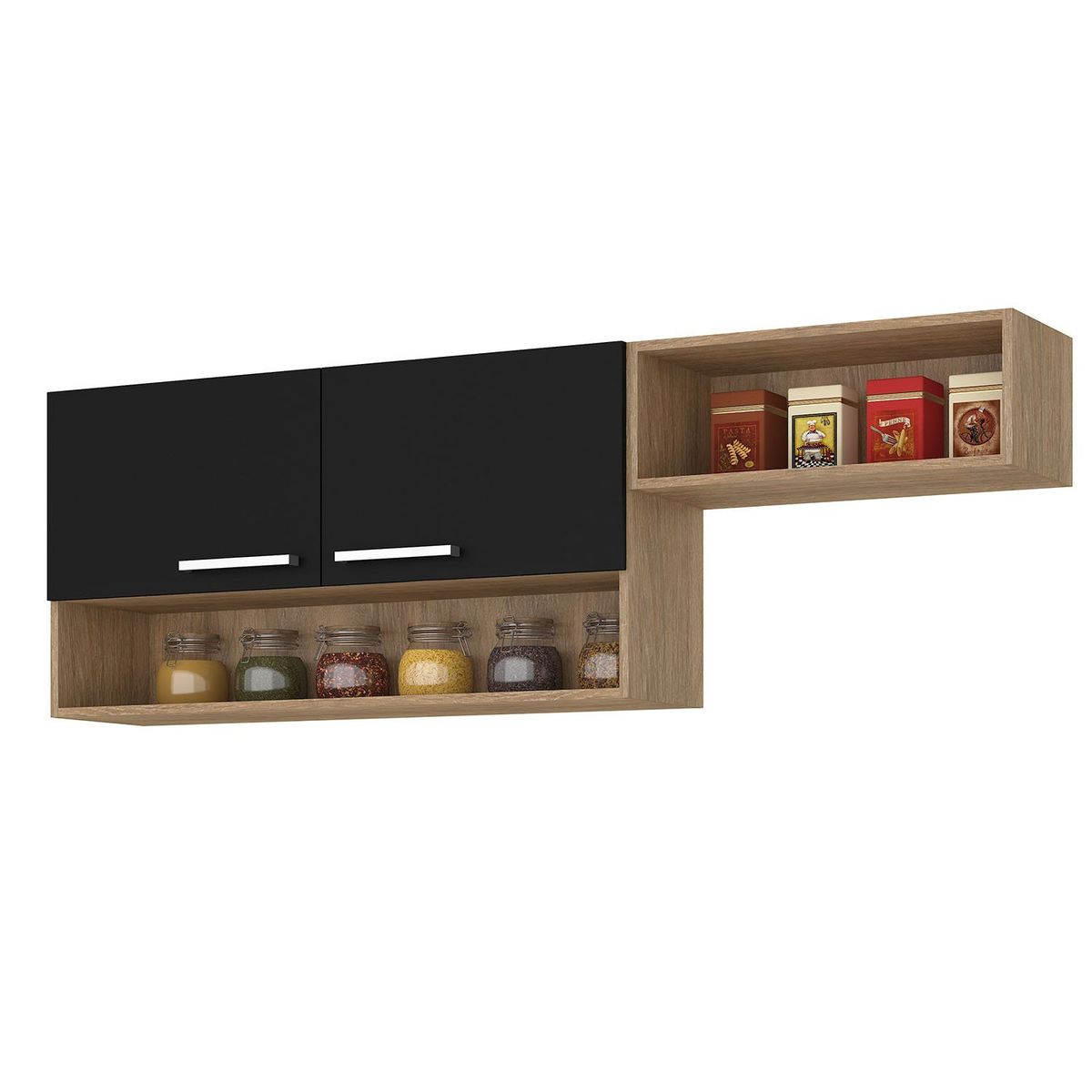 VEKKAHOME - Mueble Aereo Madri Grey Vekkahome