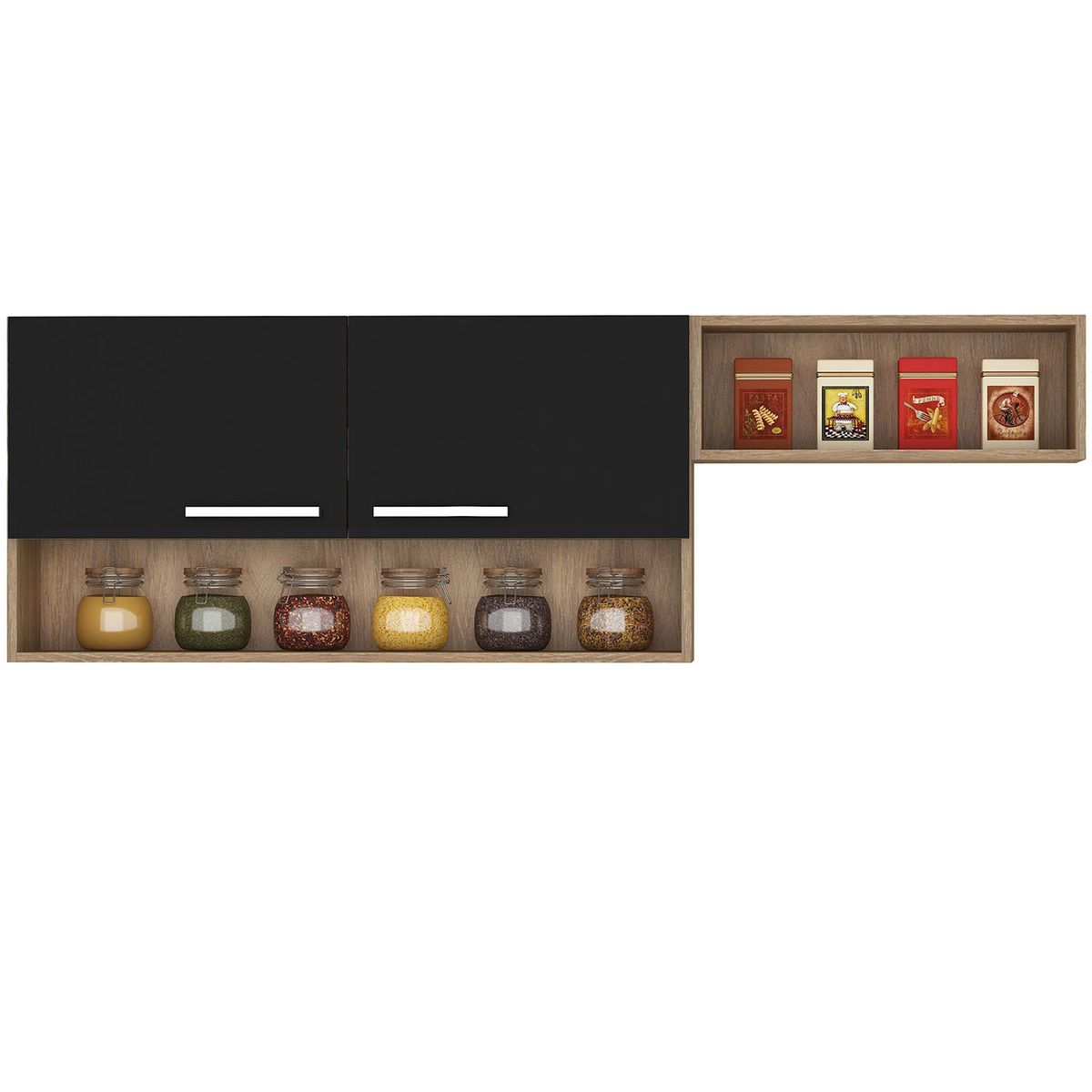 VEKKAHOME - Mueble Aereo Madri Grey Vekkahome