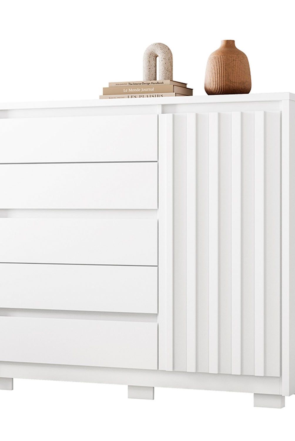 VEKKAHOME - Zapatera Dueto 1 Puerta + 5 Cajones Vekkahome