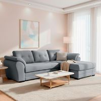 Sofá Seccional Derecho Felpa Samy