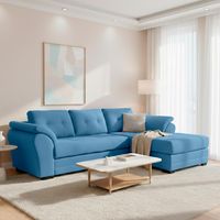 Sofá Seccional Derecho Felpa Samy