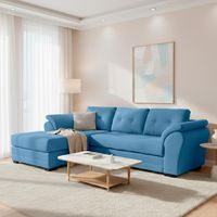 Sofá Seccional Izquierdo Felpa Samy