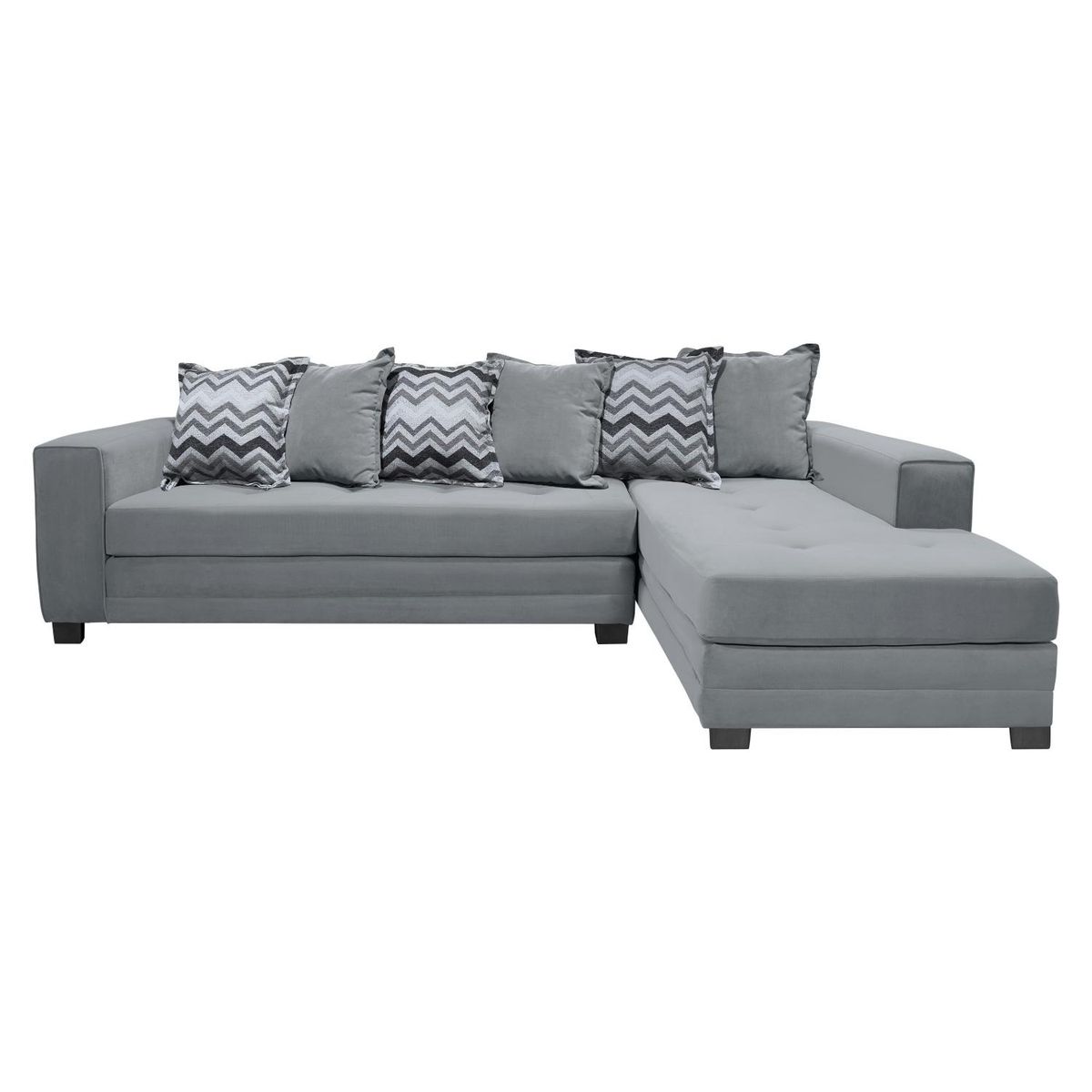 LIVING FACTORY - Sofá Seccional Derecho Felpa Venecia Living Factory