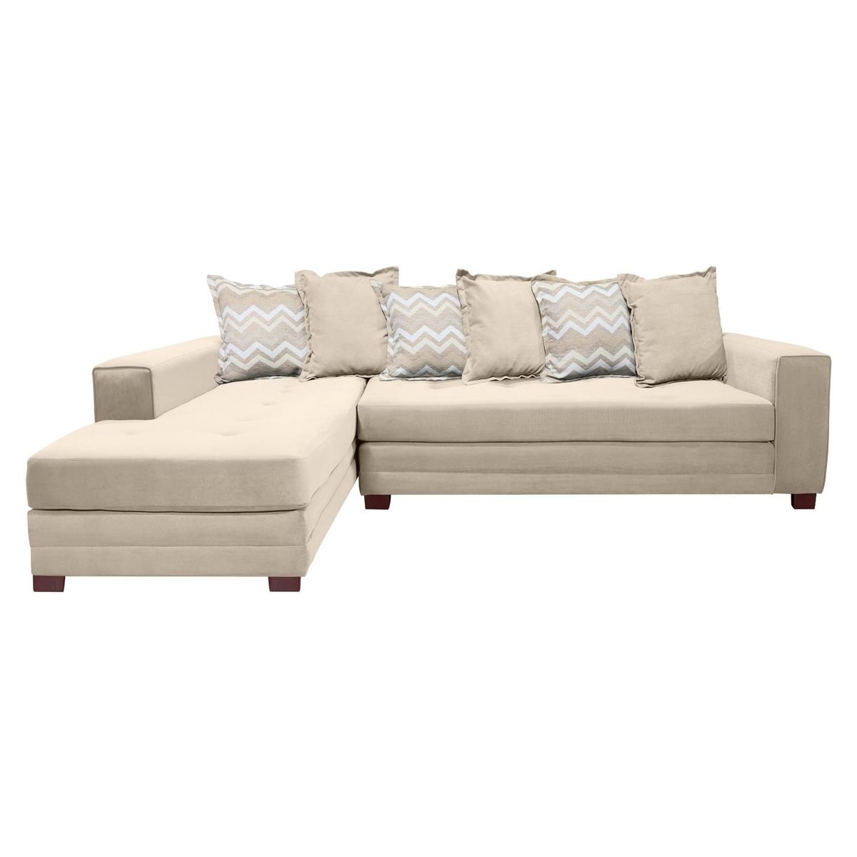 LIVING FACTORY - Sofá Seccional Izquierdo Felpa Venecia Living Factory