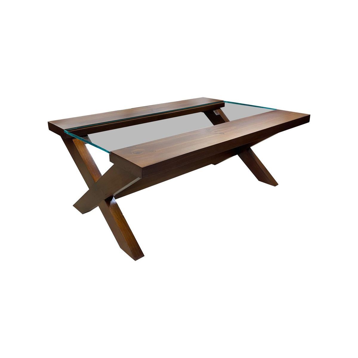 LIVING FACTORY - Mesa De Centro Dior Vidrio/Madera Living Factory