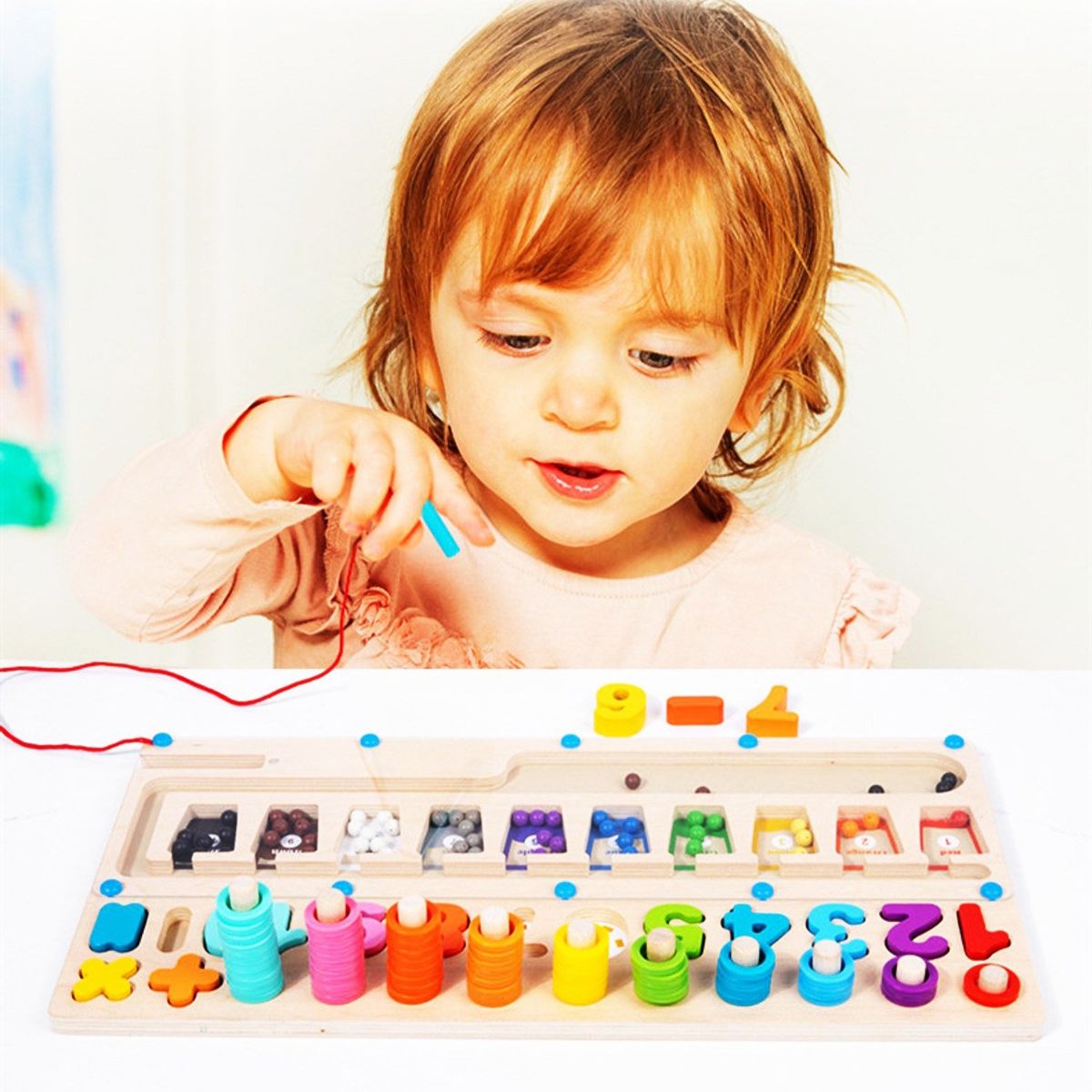 KIDSCOOL - Didáctico Tablero 3 x 1 Activ Montessori Kidscool
