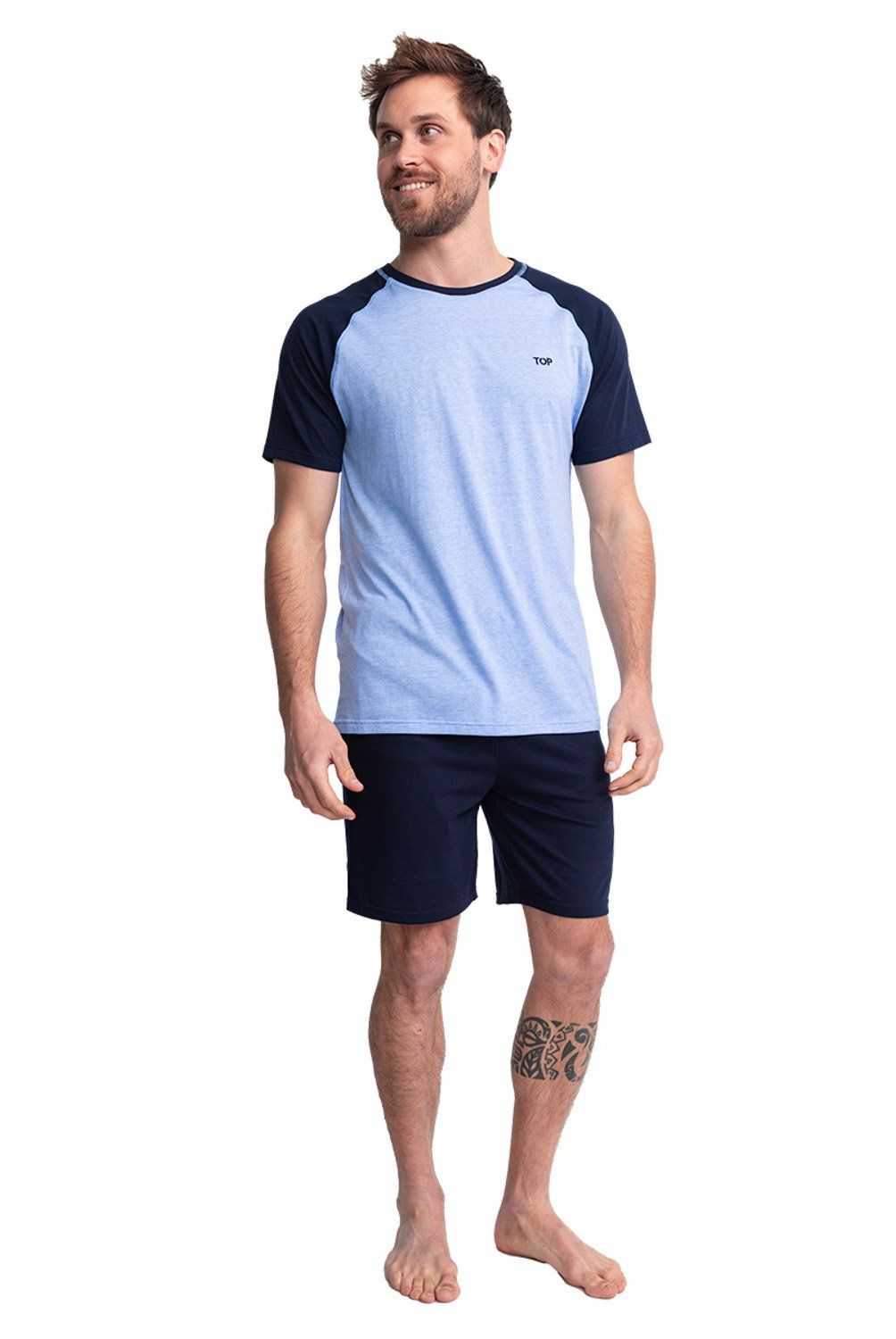 TOP - Pijama Algodón Manga Corta Hombre Top