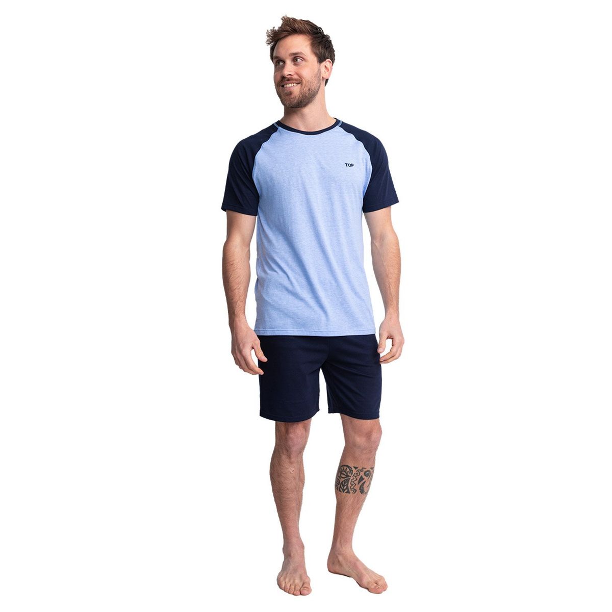 TOP - Pijama Algodón Manga Corta Hombre Top