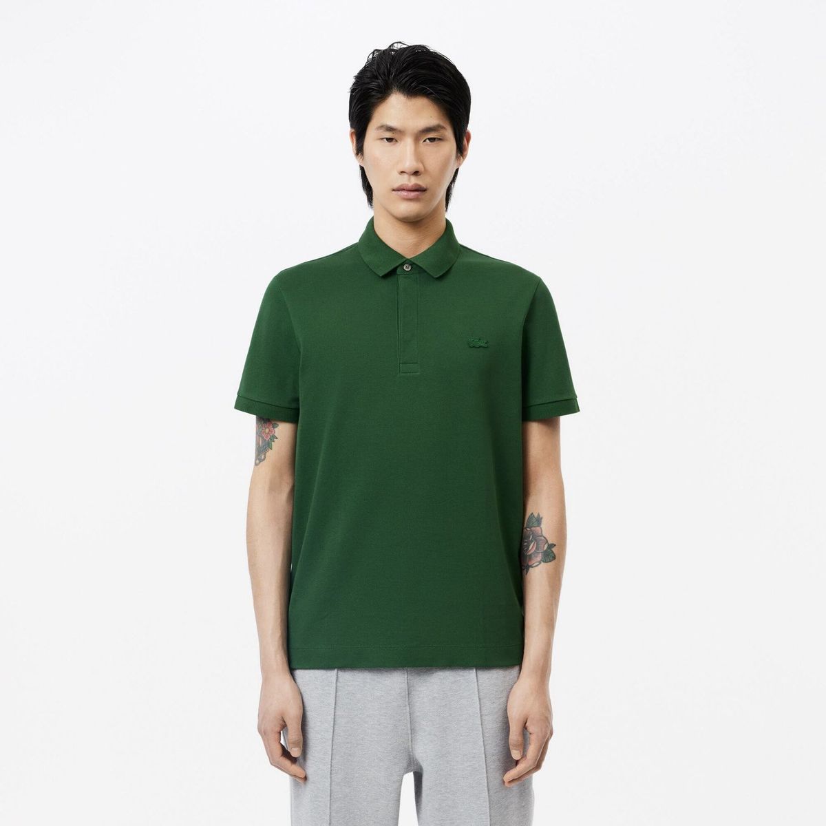 LACOSTE - Polera Manga Corta Con Cuello Pique Algodón Hombre Lacoste