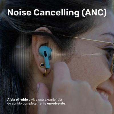 Imagen 2 del producto Audífonos Inalámbricos RM7 Pro Cancelación de Ruido Azul