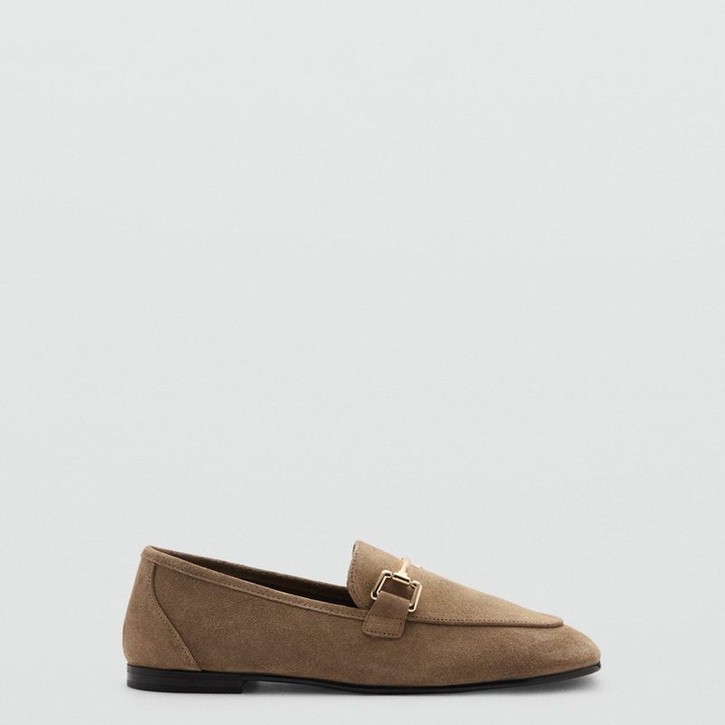 MANGO - Mocasín Mujer Beige Mango