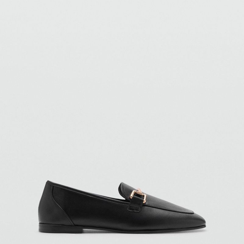 MANGO - Mocasín Mujer Negro Mango