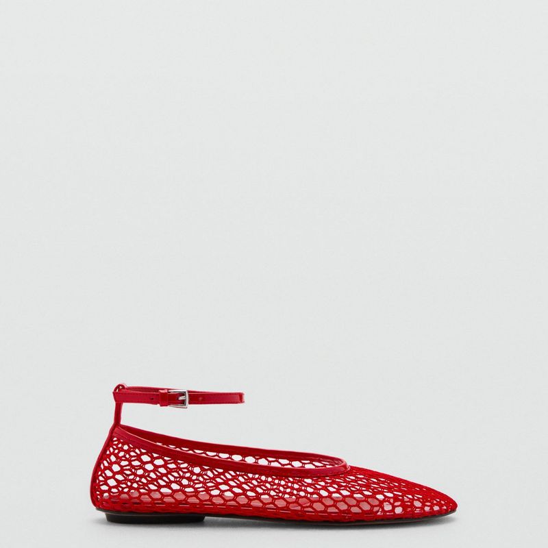 MANGO - Ballerina Mujer Rojo Mango