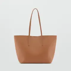 MANGO - Bolso Shopper Efecto Abatanado Mujer