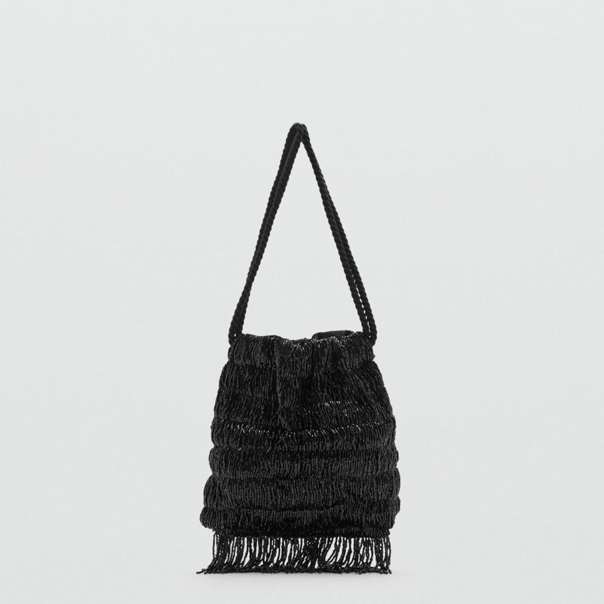 MANGO - Bolso Abalorios Flecos Mujer Mango