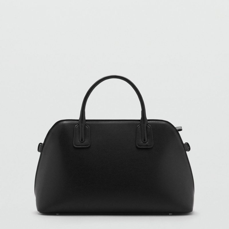 MANGO - Bolso Bowling Doble Asa Mujer Mango