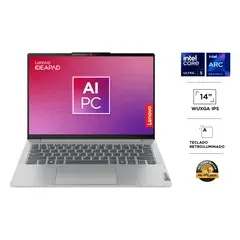 LENOVO - Ideapad Slim 5 Gen 9 Core Ultra 5 125H 16+512GB 14" WUXGA 300N ARC Graphics + T.Retroiluminado + Cloud Grey