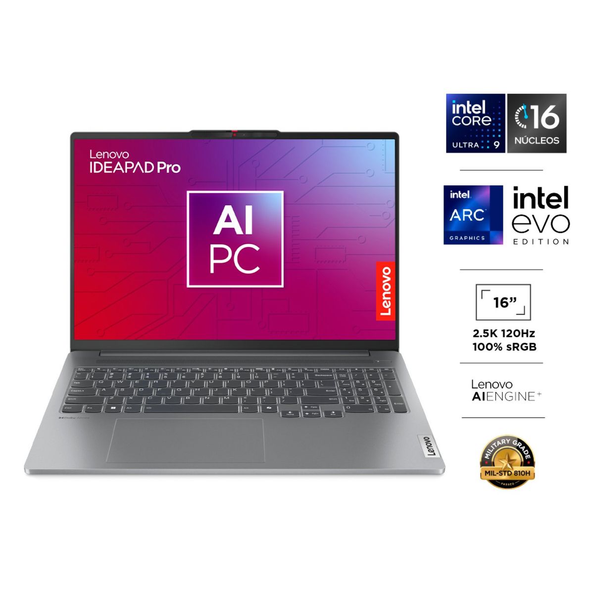 LENOVO - Ideapad 5 Pro Gen 9 Core Ultra 9 185H 32GB+1TB 16" 2.5K 120HZ ARC Graphics + Artic Grey Lenovo
