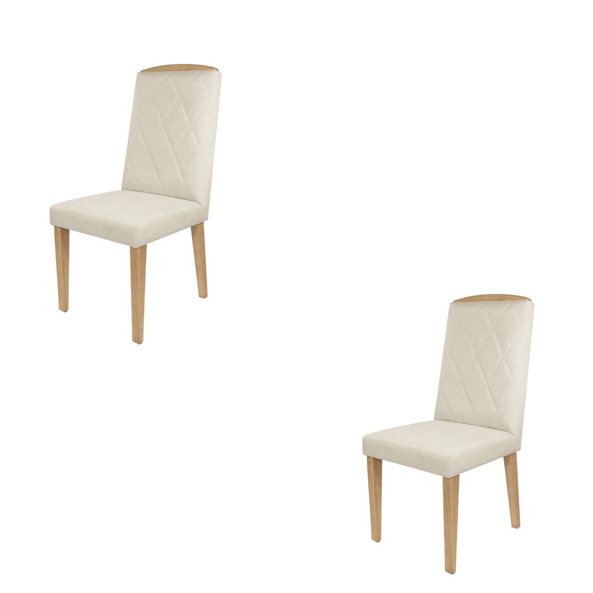 DECOCASA - Par 2 Sillas Comedor Daisy Decocasa