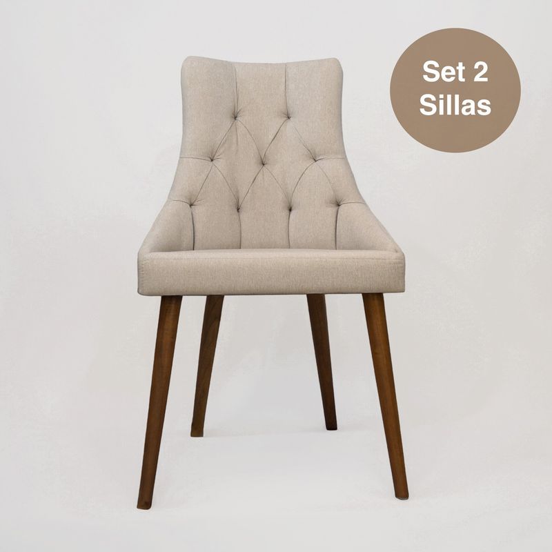 DECOCASA - Par 2 Sillas Comedor Clasicas Decocasa
