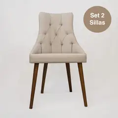 DECOCASA - Par 2 Sillas Comedor Clasicas