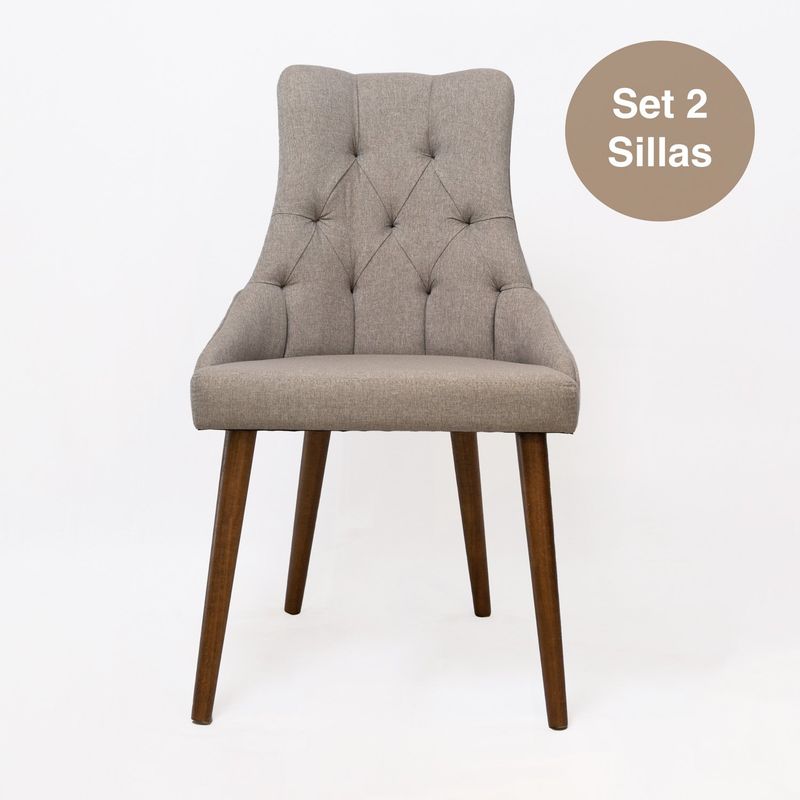 DECOCASA - Par 2 Sillas Comedor Clasicas Decocasa