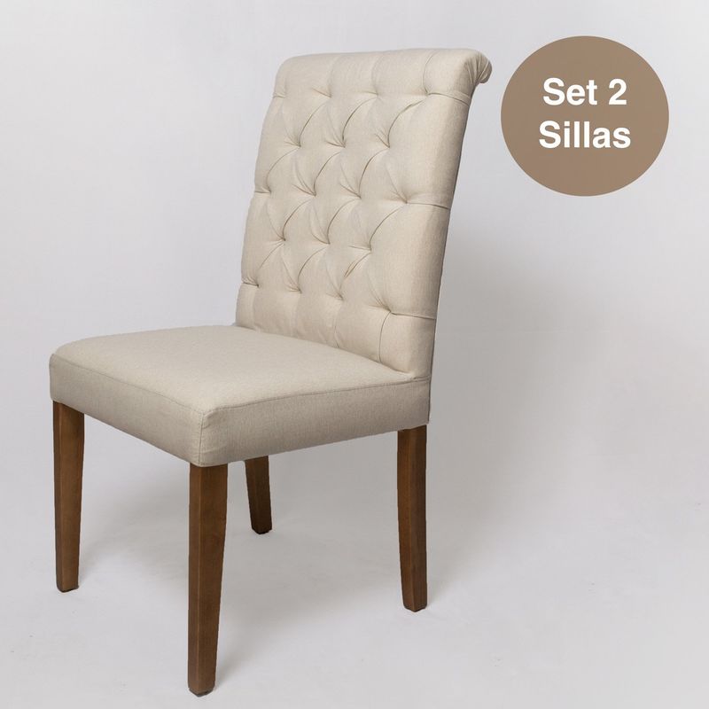 DECOCASA - Par 2 Sillas Comedor Elis Decocasa