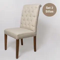 DECOCASA - Par 2 Sillas Comedor Elis