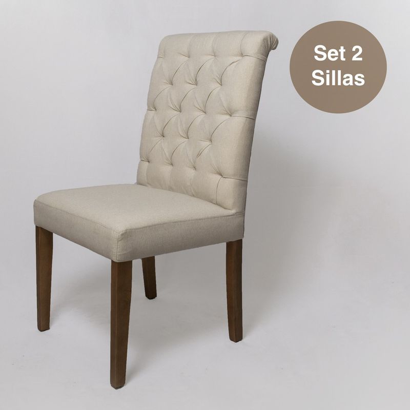 DECOCASA - Par 2 Sillas Comedor Elis Decocasa
