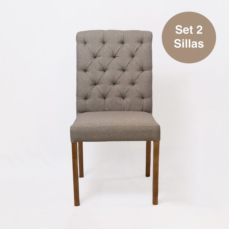 DECOCASA - Par 2 Sillas Comedor Elis Decocasa