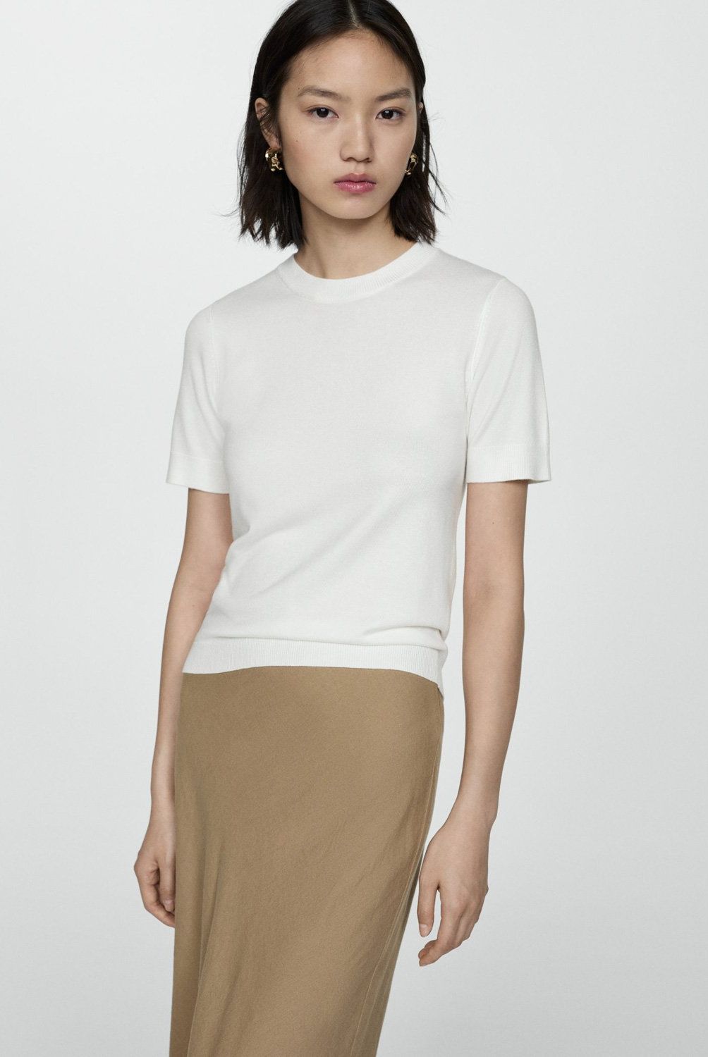 MANGO - Sweater Manga Corta Mujer Mango