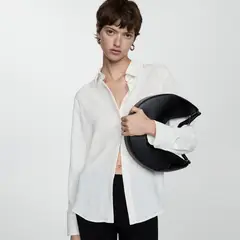 MANGO - Camisa Manga Larga Fluida Mujer