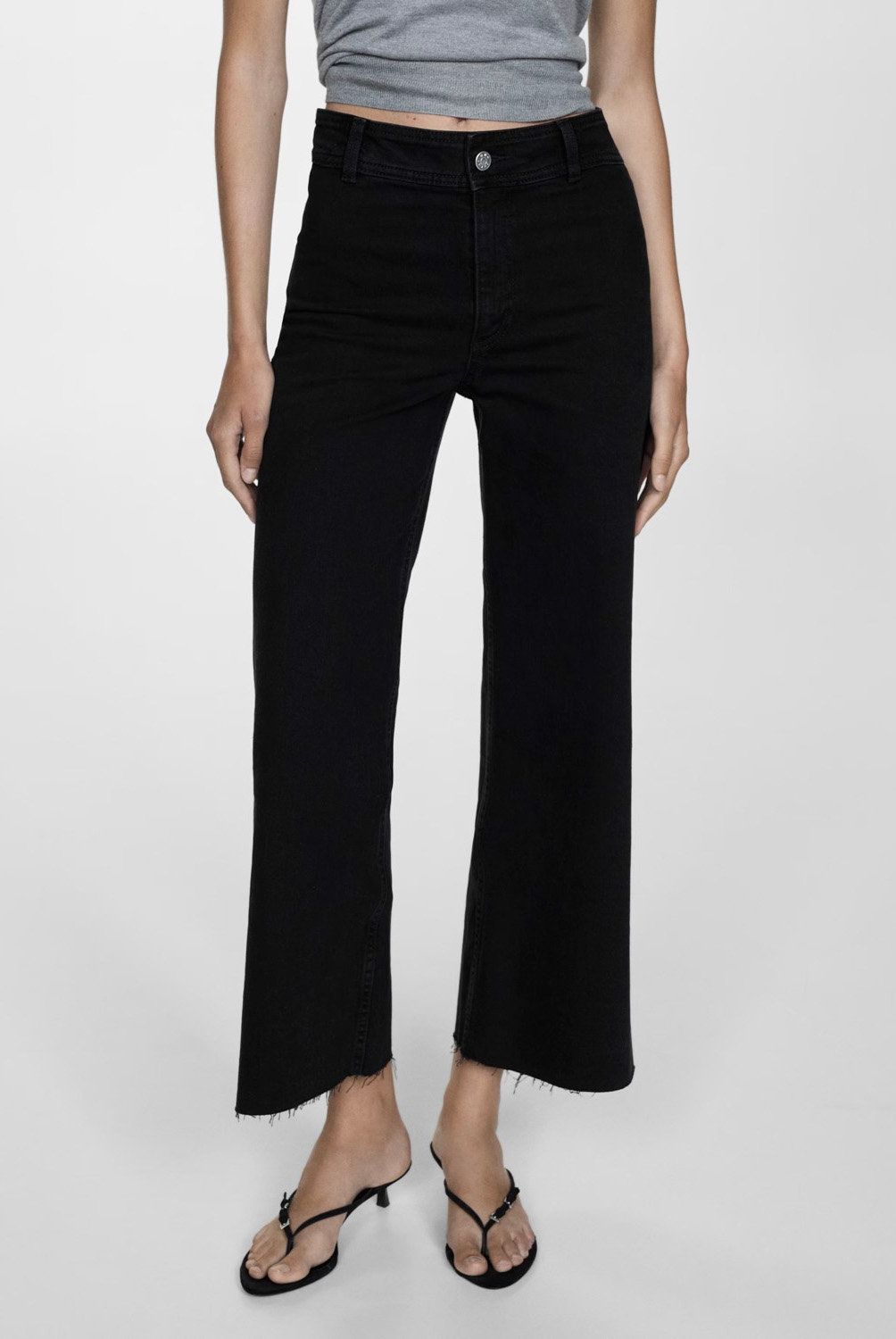 MANGO - Jeans Catherin Culotte Tiro Alto Mujer Mango