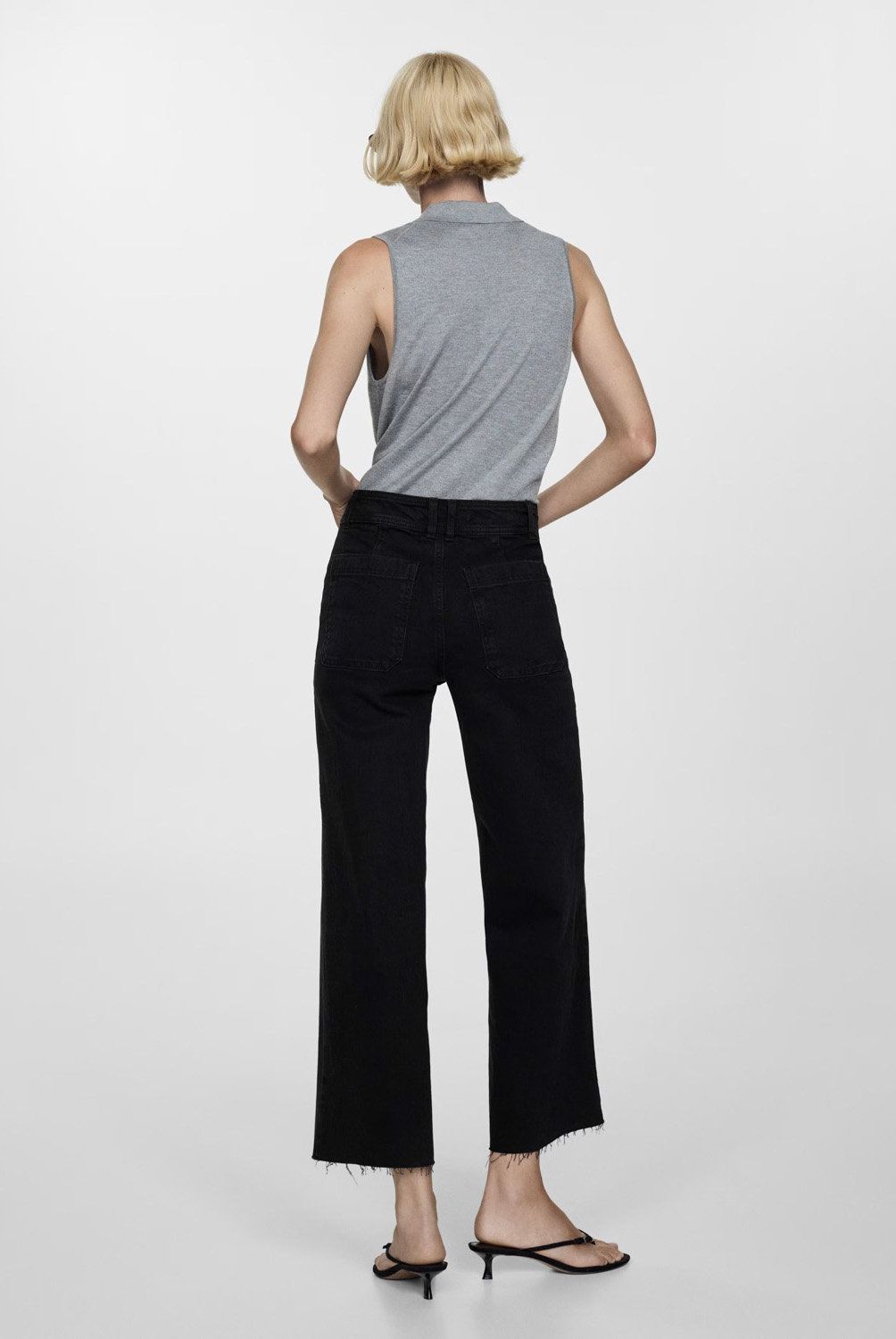 MANGO - Jeans Catherin Culotte Tiro Alto Mujer Mango