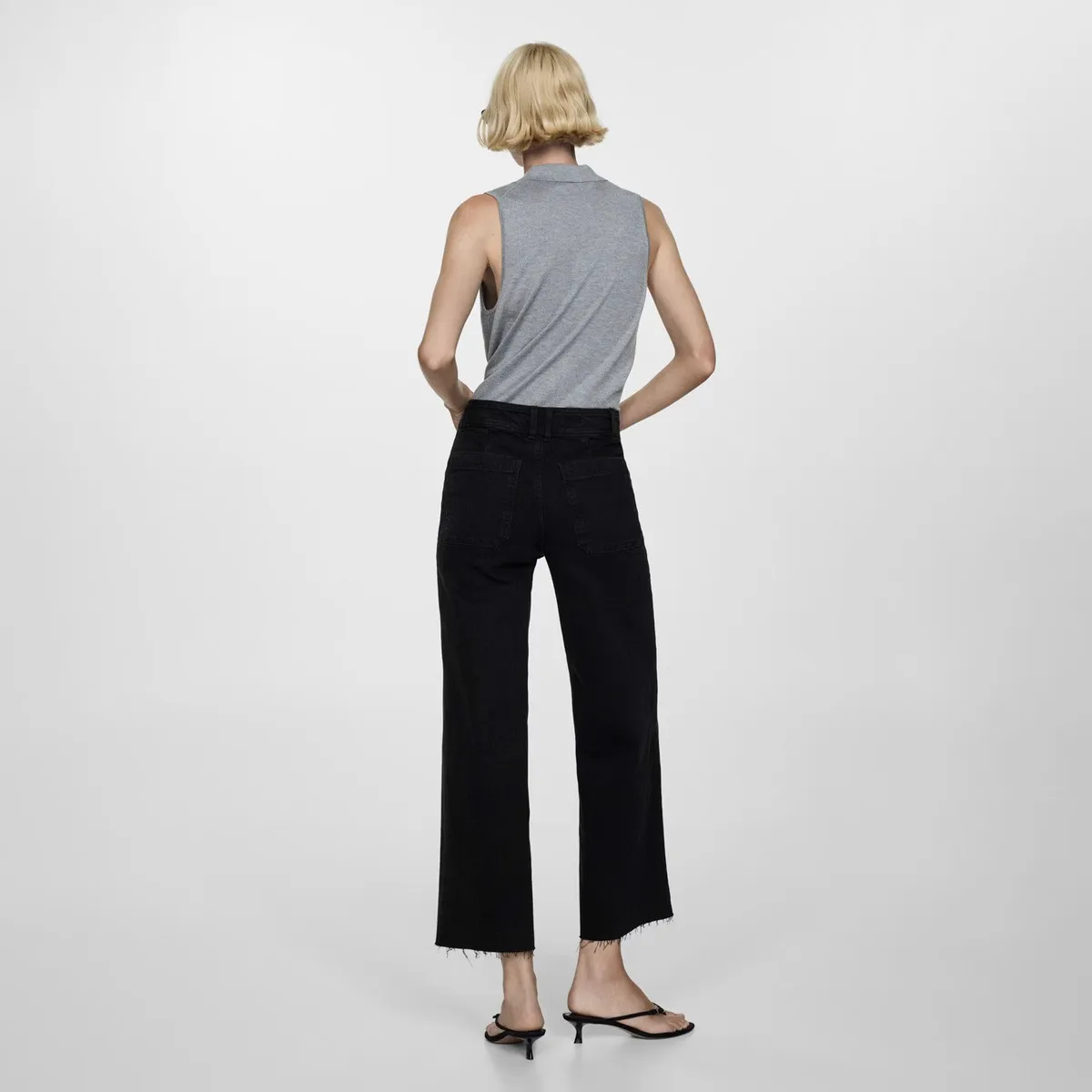 MANGO - Jeans Catherin Culotte Tiro Alto Mujer Mango