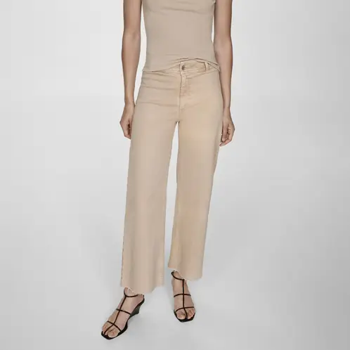 MANGO - Jeans Catherin Culotte Tiro Alto Mujer