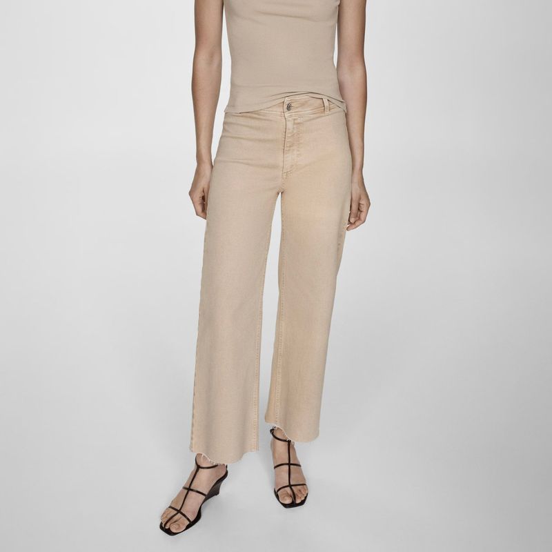 MANGO - Jeans Catherin Culotte Tiro Alto Mujer Mango