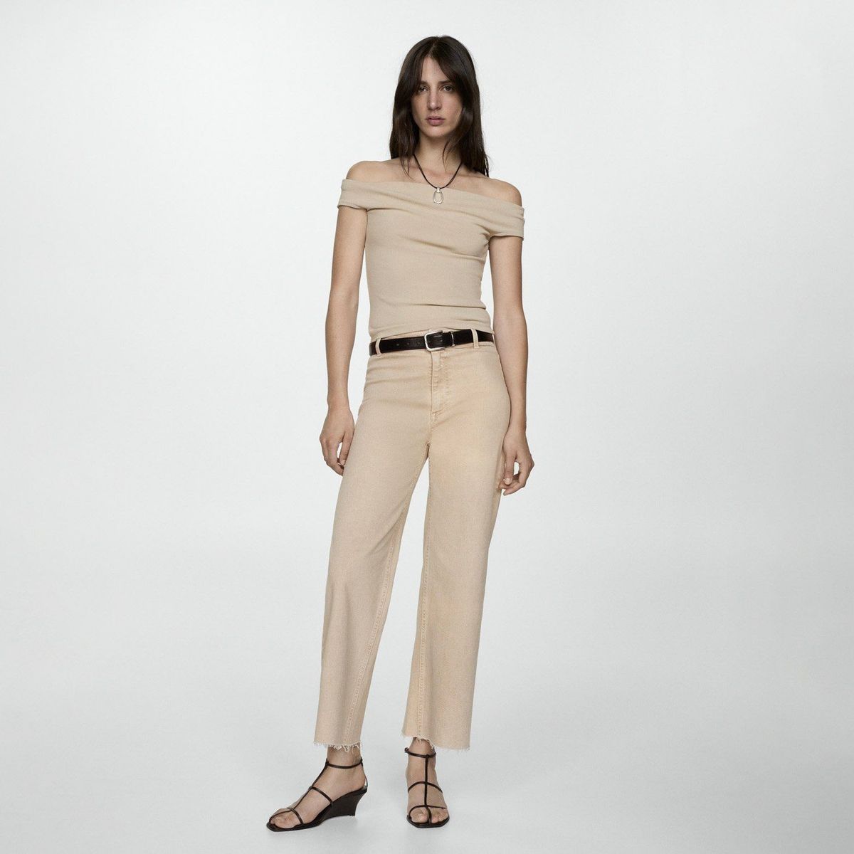 MANGO - Jeans Culotte Tiro Alto Mujer Mango