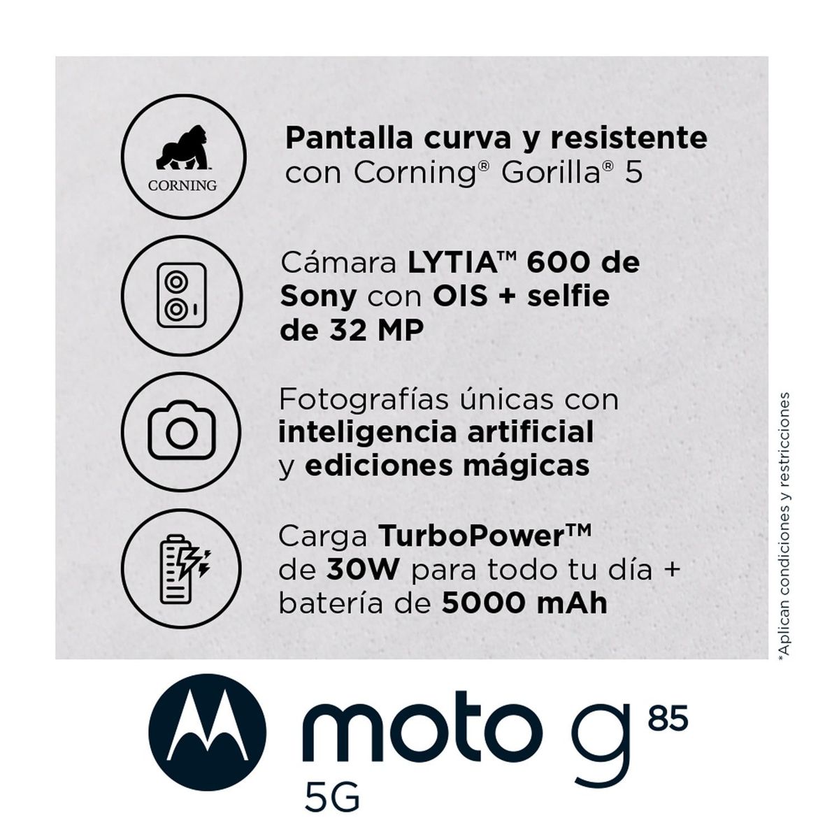 MOTOROLA - Celular Motorola Moto g85 256GB
