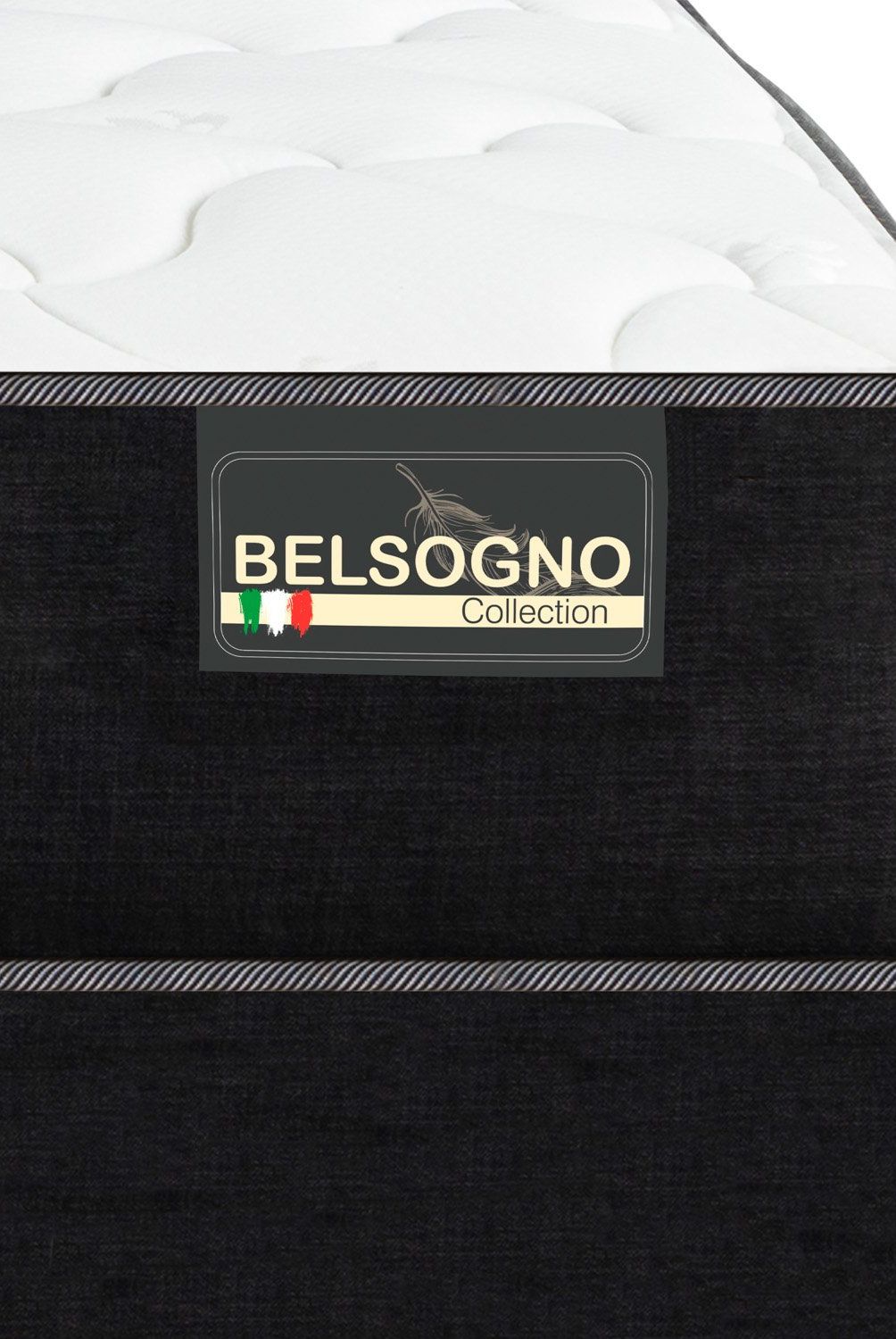 BELSOGNO - Colchón Belsogno Lite black 1 plaza x 1.90mt Belsogno