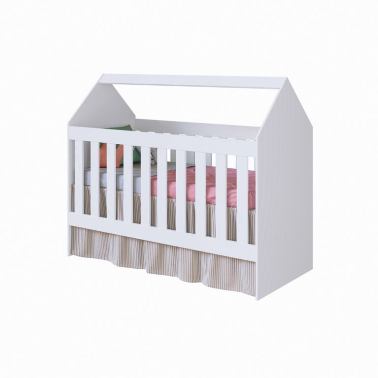 Cuna Casita 60 Montessori Blanca