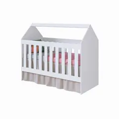 KIDSCOOL - Cuna Casita 60 Montessori Blanca