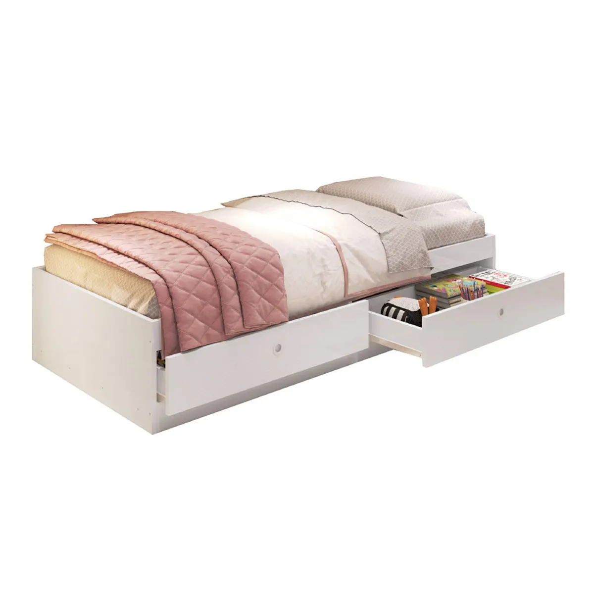 KIDSCOOL - Cama Infantil Carino Blanca Kidscool