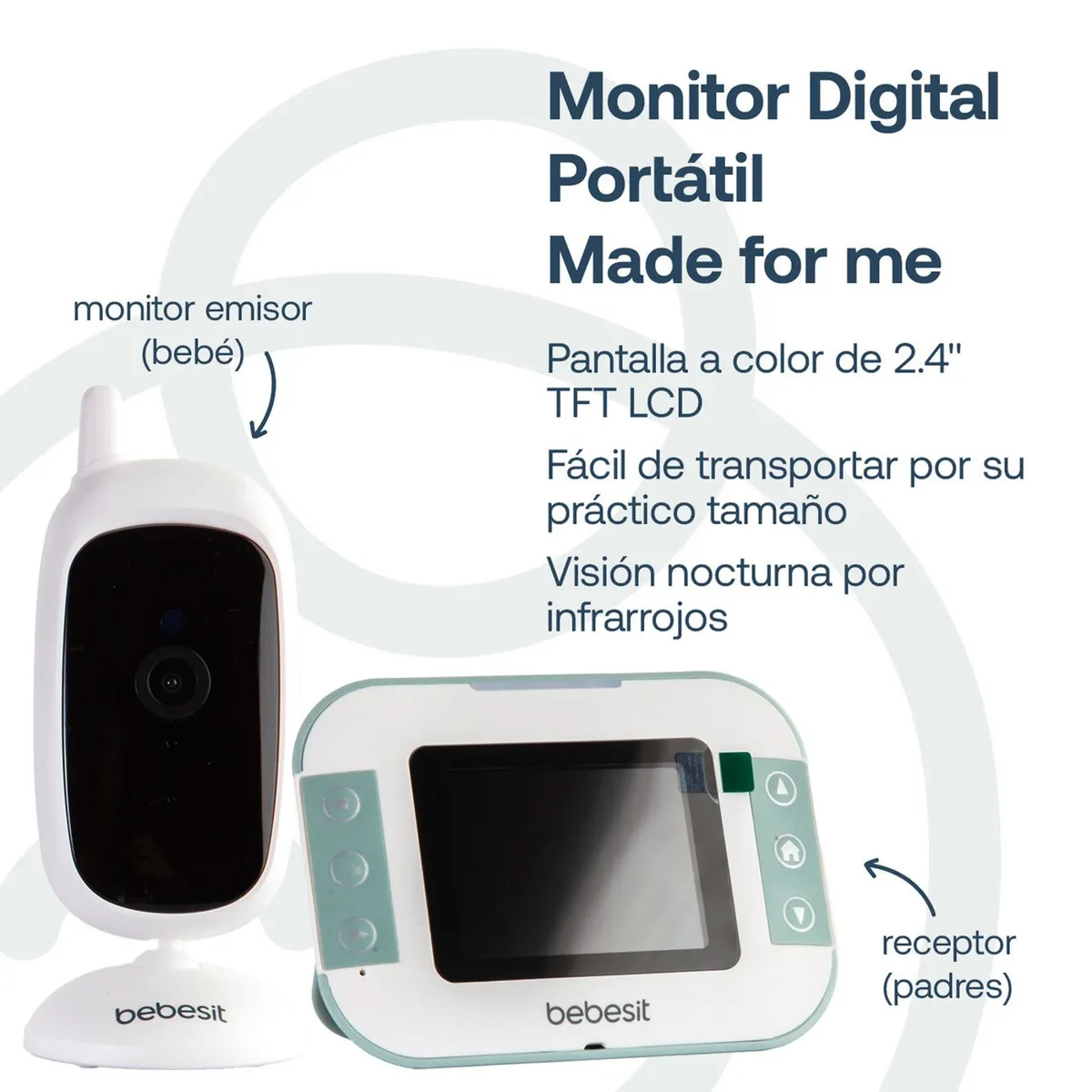 BEBESIT - Monitor Digital Portátil A240C Bebesit