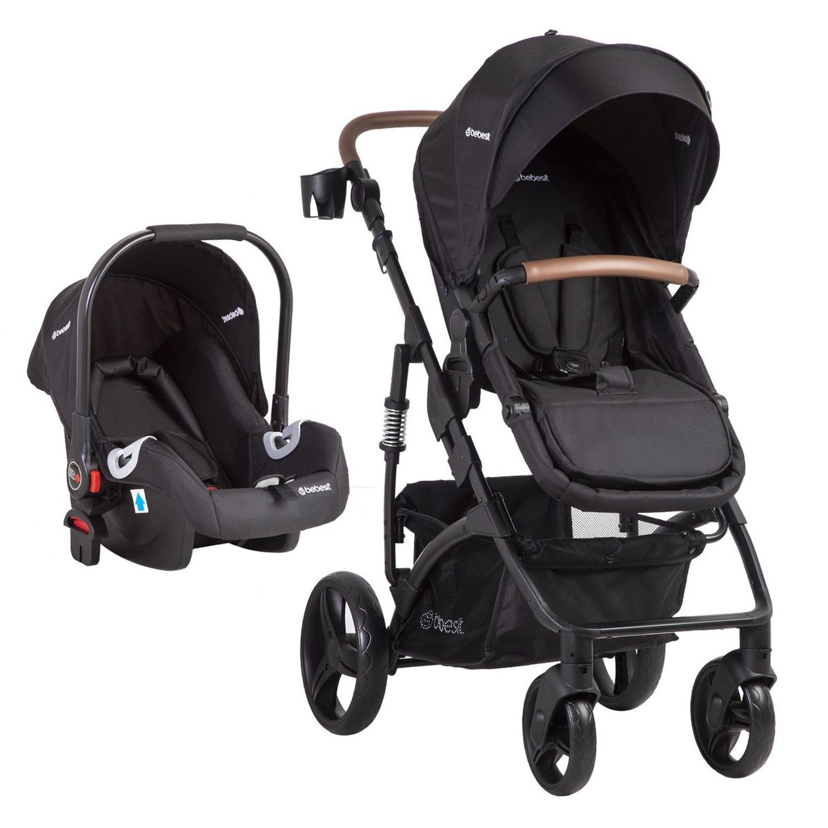 BEBESIT - Coche Cuna Travel System Quest LX Negro Bebesit