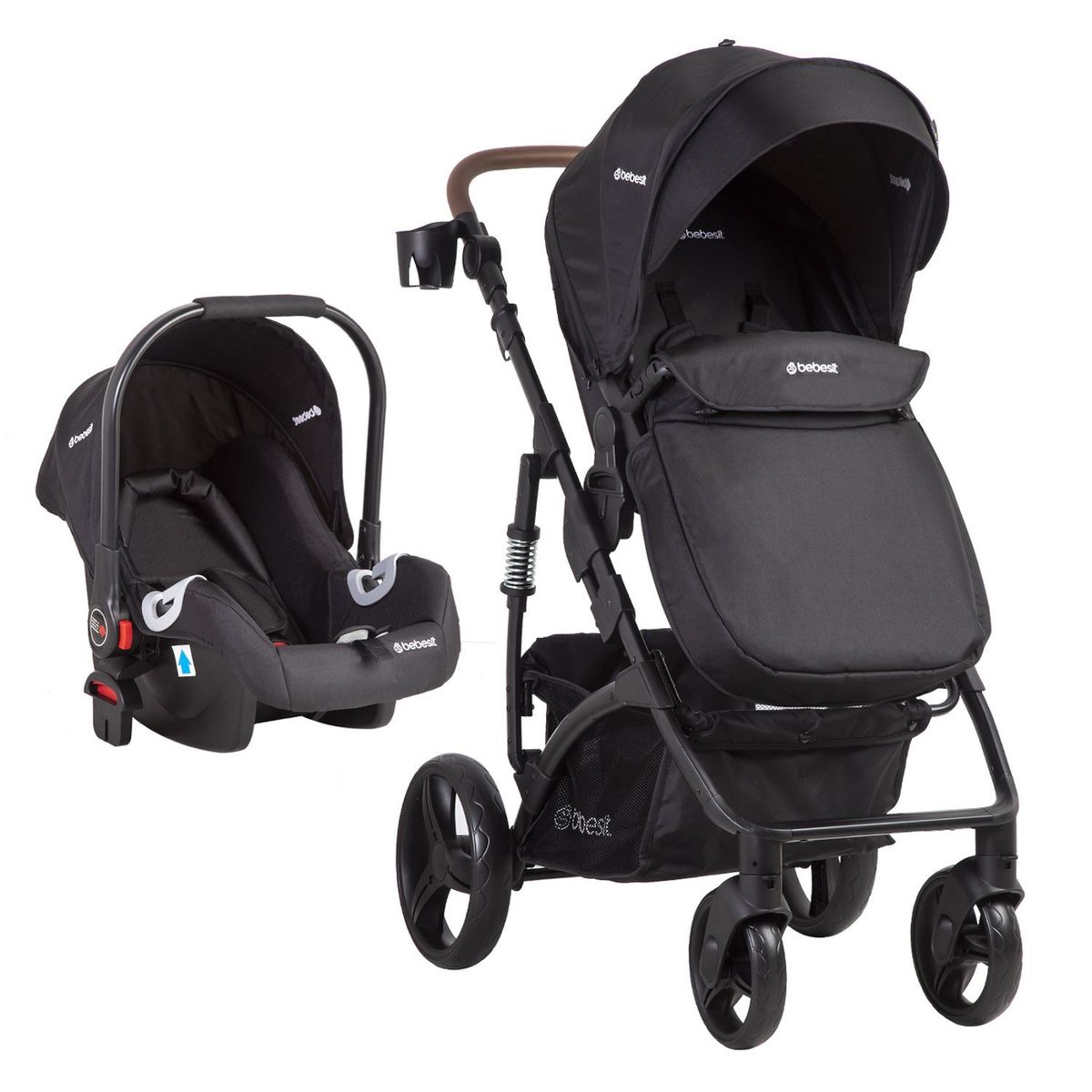 BEBESIT - Coche Cuna Travel System Quest LX Negro Bebesit