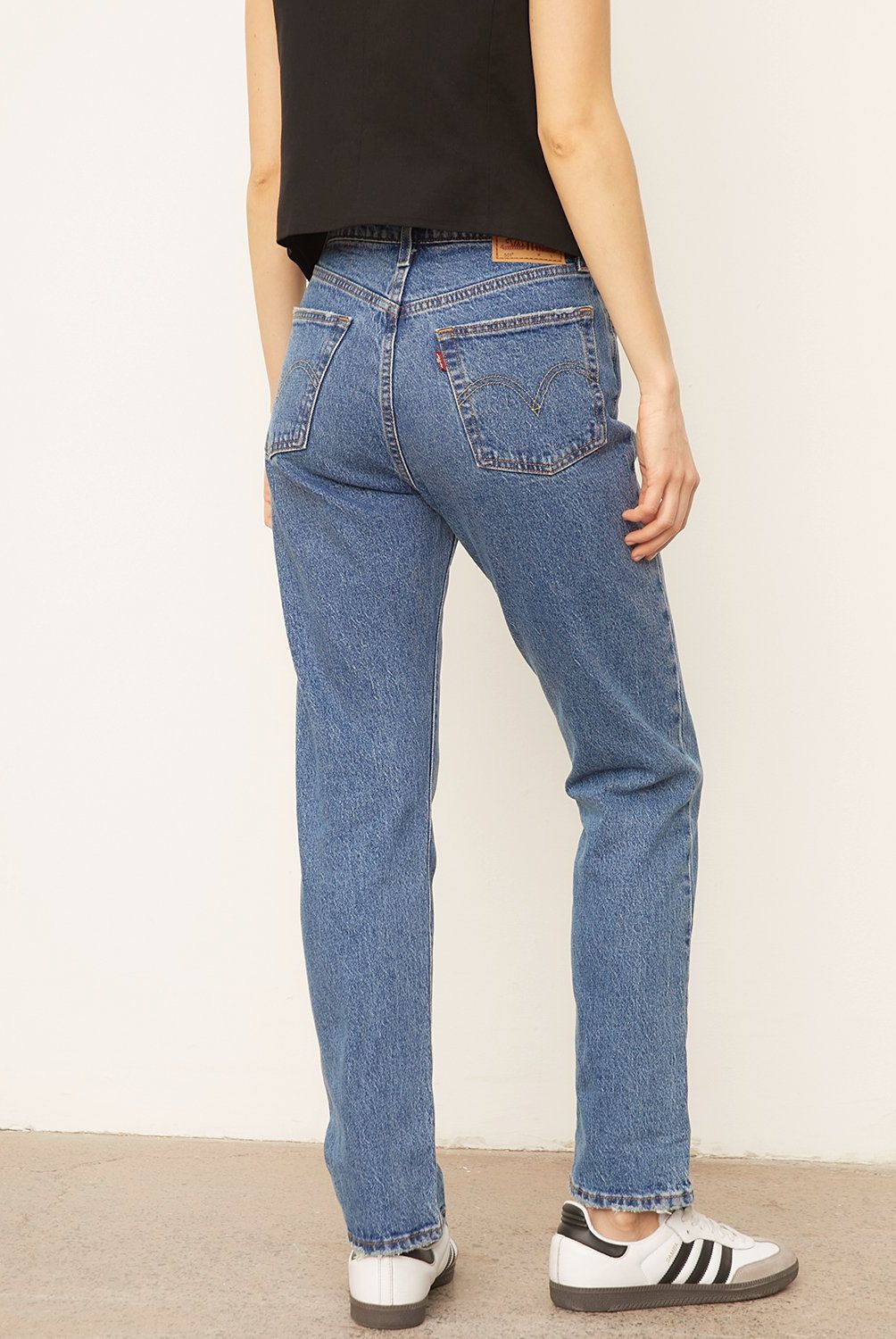 LEVIS - Jeans Straight Tiro Alto Mujer 501 Original Fit Levis