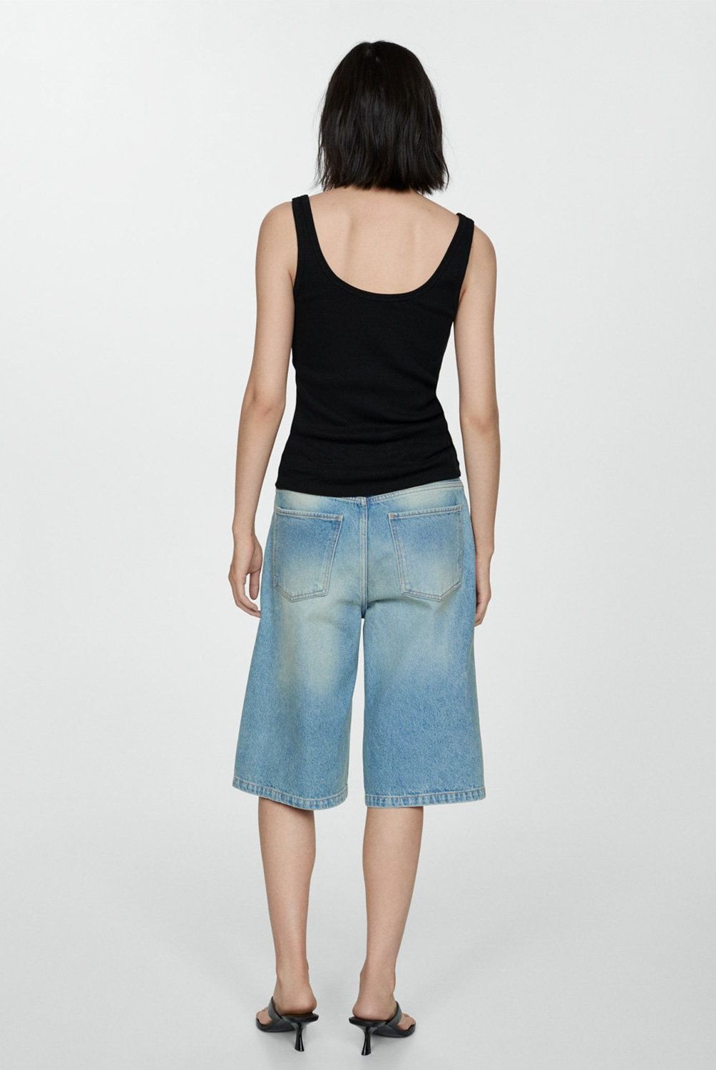 MANGO - Top Tirantes Botones Mujer Mango