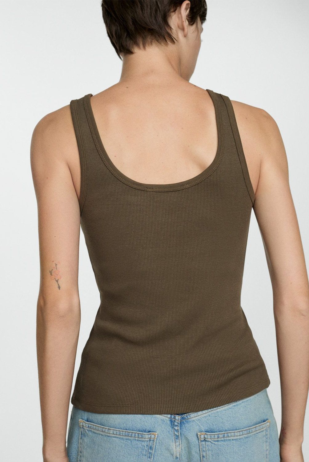 MANGO - Top Tirantes Botones Mujer Mango